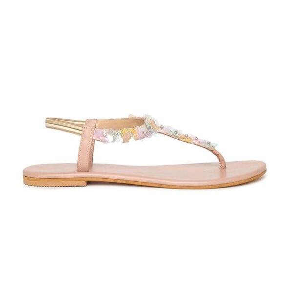 Marc Loire Women's Floral Embellished Pair of Fashion Flat Sandals (Copy) - Image 2